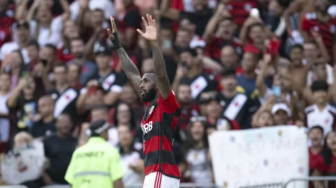 Gerson, do Flamengo, em confronto com o Vasco pelo Campeonato Brasileiro de 2023. Foto: Jorge Rodrigues/AGIF