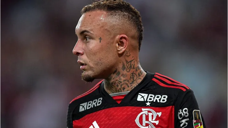 Everton Cebolinha durante partida entre Flamengo e Corinthians, no Maracanã, pelo Campeonato Brasileiro, no dia 12/05/2024.