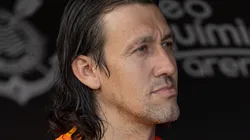 Cássio no banco de reservas em partida entre Corinthians e Fluminense, na Neo Química Arena, pelo Campeonato Brasileiro, no dia 28/04/2024.