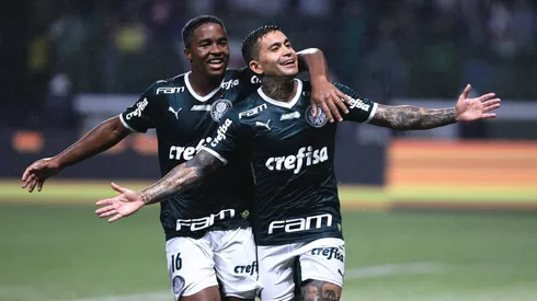 Dudu e Endrick, atuando juntos pelo Palmeiras.
