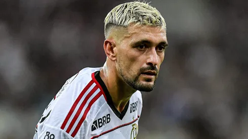 Arrascaeta durante partida entre Fluminense e Flamengo, no Maracanã, pelo Campeonato Carioca, no dia 09/03/2024.