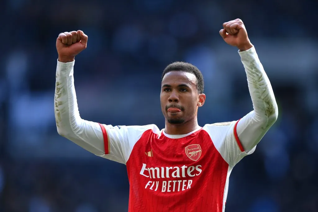Gabriel Magalhães, do Arsenal, foi convocado (Foto de Justin Setterfield/Getty Images)