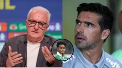 Dorival Júnior convocou Endrick para a Seleção rumo à Copa América e precisou responder sobre 'papo' de Abel em ida à Disney - Montagem: fotos de Marcello Zambrana e Fernando Moreno/AGIF e Rafael Ribeiro/CBF