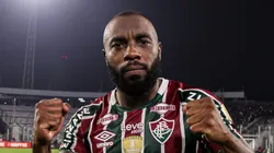 Manoel comemorando o gol após o término da partida. Foto: Marcelo Gonçalves / Fluminense FC.