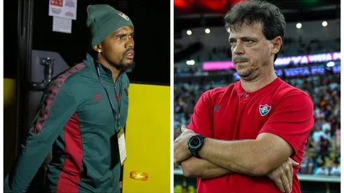 Dougas Costa e Fernando Diniz. O Jogador é o mais novo problema para o comandante Tricolor