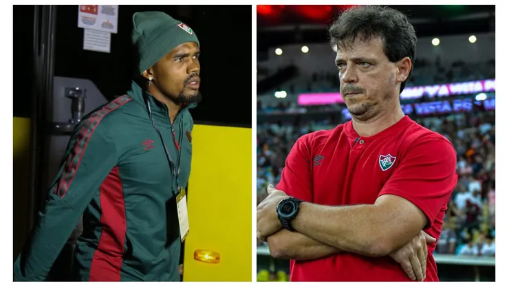 Dougas Costa e Fernando Diniz. O Jogador é o mais novo problema para o comandante Tricolor