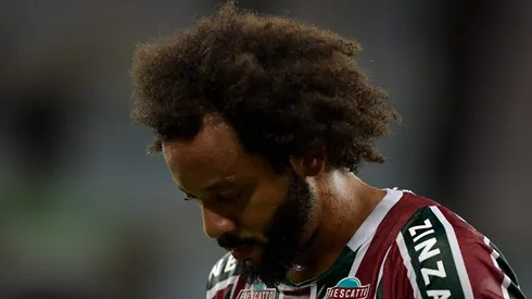 Marcelo, lateral do Fluminense,,durante partida contra o Bragantino no estádio Maracanã pelo Brasileirão Série A