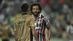 RJ - RIO DE JANEIRO - 09/04/2024 - COPA LIBERTADORES 2024, FLUMINENSE X COLO-COLO - Marcelo jogador do Fluminense durante partida contra o Colo-Colo no estadio Maracana pelo campeonato Copa Libertadores 2024. (Foto: Jorge Rodrigues/AGIF)