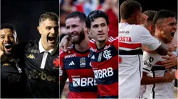 Vasco, Flamengo e São Paulo em 2023. Foto: Buda Mendes/Ricardo Moreira/Getty Images