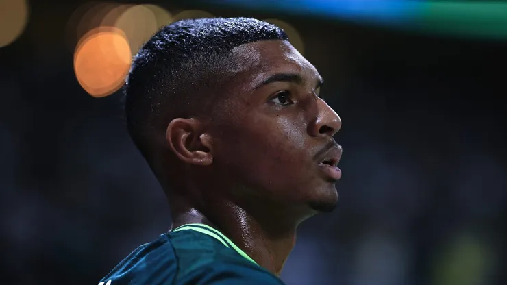 Luís Guilherme em partida entre Palmeiras e São Paulo, no Allianz Parque, pela Copa do Brasil de 2023, no dia 13/07.