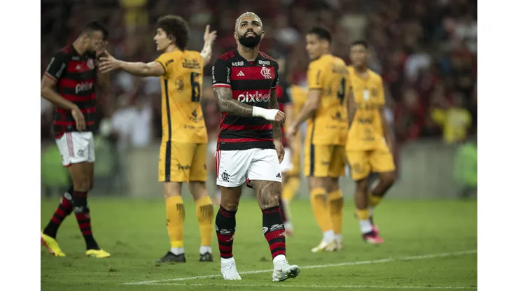 Gabi jogador do Flamengo durante partida contra o Amazonas.