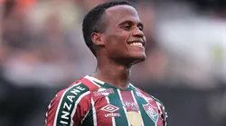 Jhon Arias lamentando chance durante partida entre Corinthians e Fluminense, na Neo Química Arena, pelo Campeonato Brasileiro, no dia 28/04/2024.