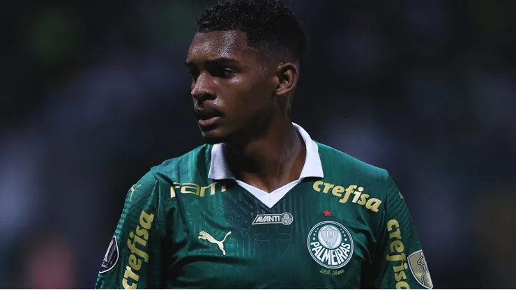 Luís Guilherme durante partida entre Palmeiras e Liverpool- URU, no Allianz Parque, pela Copa Libertadores da América, no dia 11/04/2024.