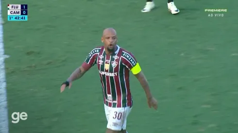 Felipe Melo questionou cartão amarelo recebido por Claus - Foto: Reprodução/Premiere