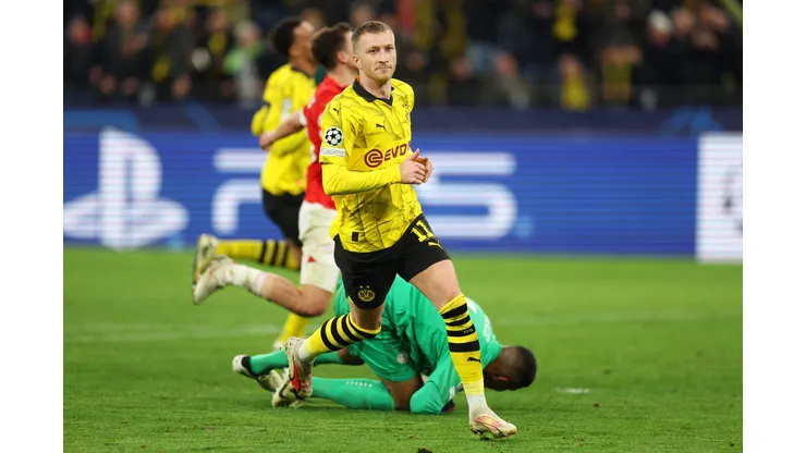 Marco Reus pelo Borussia Dortmund (Foto de Dean Mouhtaropoulos/Getty Images)