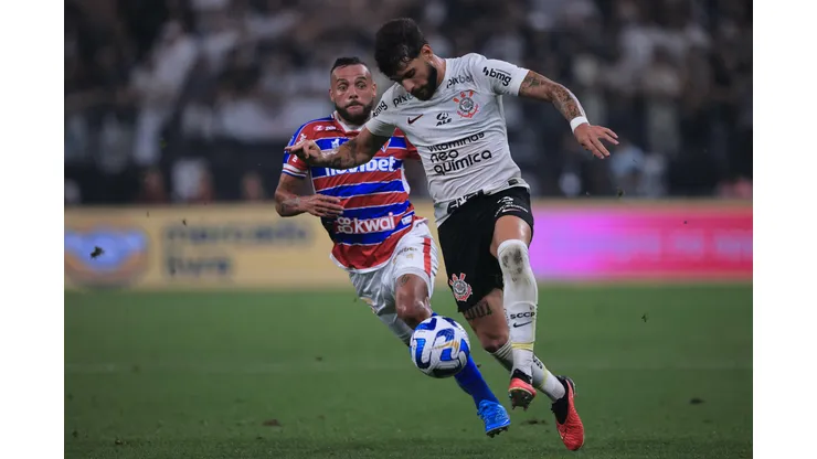 Yuri Alberto jogador do Corinthians durante partida contra o Fortaleza. Foto: Ettore Chiereguini/AGIF