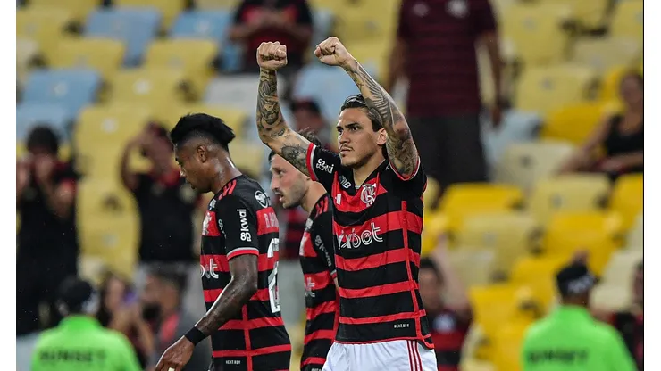 Pedro é artilheiro do Flamengo na temporada 2024. Foto: Thiago Ribeiro/AGIF