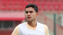 Nestor durante treinamento no CT da Barra Funda. Foto: Rubens Chiri / SPFC