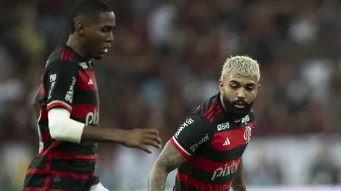 Lorran e Gabigol no jogo entre Flamengo e Amazonas no Maracanã. Foto: Jorge Rodrigues/AGIF