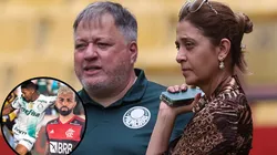 Leila Pereira e a diretoria do Palmeiras não viram problema em atitude de Rony neste domingo - Fotos: Divulgação/Palmeiras e Divulgação/Flamengo