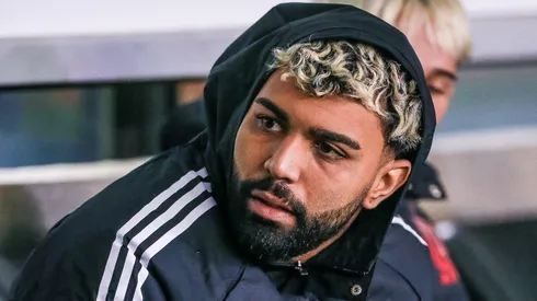 Gabigol, jogador do Flamengo, durante partida contra o Juventude no estádio Alfredo Jaconi pelo Brasileirão Série A 2024. Foto: Giancarlo Santorum/AGIF