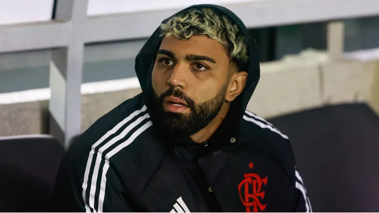 Gabriel jogador do Flamengo durante partida contra o Juventude no estadio Alfredo Jaconi pelo campeonato Brasileiro A 2024. Foto: Luiz Erbes/AGIF