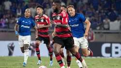 Gerson jogador do Flamengo durante partida contra o Cruzeiro no estadio Mineirao pelo campeonato Brasileiro A 2023. Foto: Fernando Moreno/AGIF
