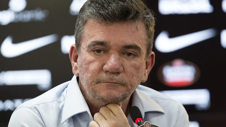 Andrés Sanchez, ex-presidente do Corinthians, durante entrevista coletiva no CT Joaquim Grava, no dia 05/04/2018.