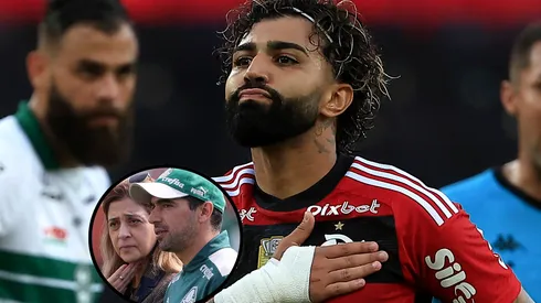 Abel e apoiadores de Leila Pereira divergem sobre contratação de Gabigol ao Palmeiras - Fotos: Buda Mendes/Getty Images e Cesar Greco/Ag. Palmeiras