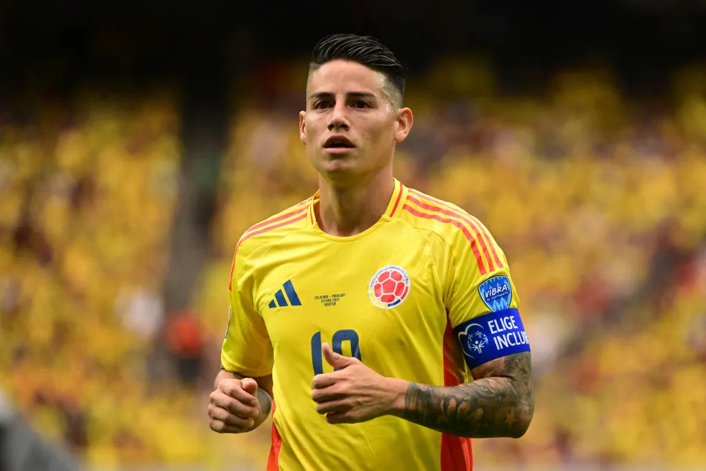 James Rodriguez pela Colômbia. Foto: Logan Riely/Getty Images
