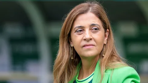 Leila Pereira, presidente do Palmeiras, antes da partida entre Palmeiras e Água Santa no estádio Arena Allianz Parque pelo campeonato Paulista 2023. Foto: Marcello Zambrana/AGIF