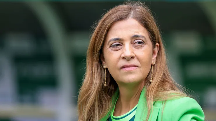 Leila Pereira, presidente do Palmeiras, antes da partida entre Palmeiras e Água Santa no estádio Arena Allianz Parque pelo campeonato Paulista 2023. Foto: Marcello Zambrana/AGIF