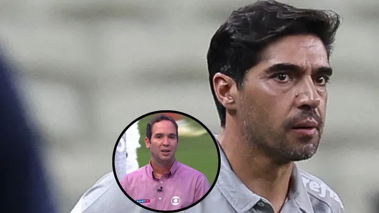Caio Ribeiro reconheceu que Abel teve noite infeliz em Fortaleza - Fotos: Reprodução/Globo e César Greco/Ag. Palmeiras