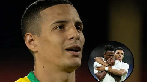Guilherme Arana brincou sobre assédio a jogadores da Seleção como Rodrygo e Vinícius Júnior - Fotos: Lucas Figueiredo e Getty Images