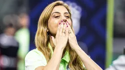 Leila Pereira durante partida entre Palmeiras e São Paulo, no Allianz Parque, pelo Campeonato Brasileiro de 2023, no dia 25/10.