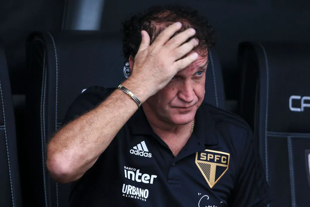 Cuca quando treinador do São Paulo. Bruna Prado/Getty Images. 