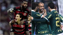 Flamengo e Palmeiras em 2024. Foto: Alexandre Loureiro/Marcello Zambrana/AGIFAGIF