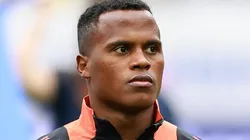 Jhon Arias durante partida entre Colômbia e Uruguai, no NRG Stadium, pela Copa América, no dia 24/06/2024. Foto: Hector Vivas/Getty Images