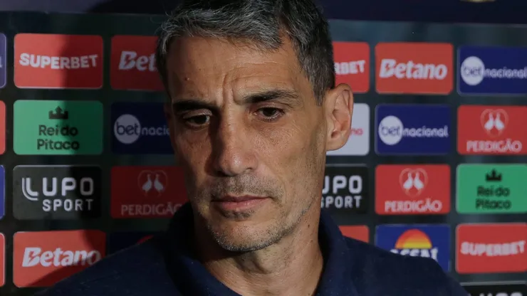 Juan Pablo Vojvoda em entrevista no jogo entre Sport e Fortaleza, na Arena Pernambuco, pela Copa Do Nordeste, no dia 26/05/2024.