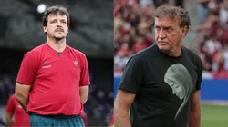 Fernando Diniz e Cuca deixaram suas equipes na manhã desta segunda-feira (24). Foto: AGIF