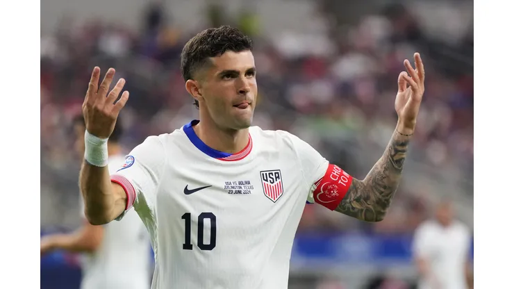 Christian Pulisic do Estados Unidos na estreia da Copa América. (Foto de Sam Hodde/Getty Images)