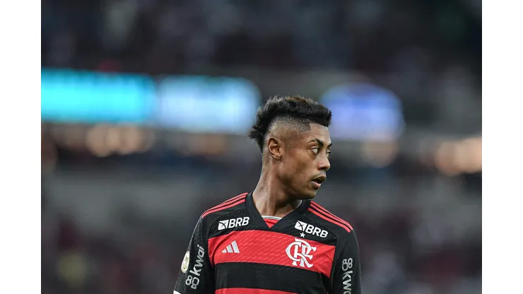 Bruno Henrique jogador do Flamengo durante partida. Foto: Thiago Ribeiro/AGIF
