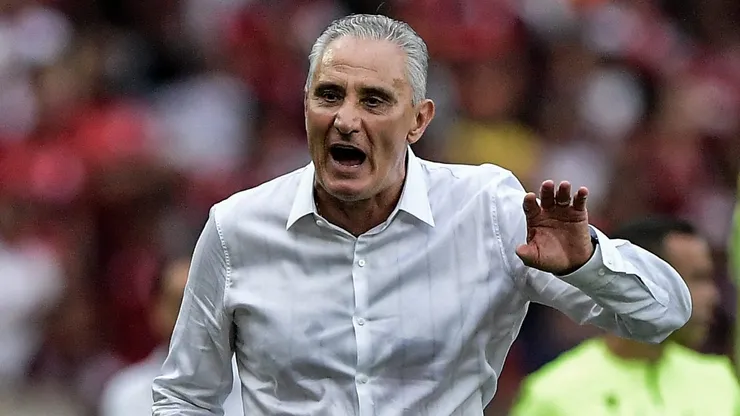 Tite durante partida entre Flamengo e Vasco, no Maracanã, pelo Campeonato Brasileiro de 2023, no dia 22/10.