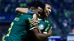 Endrick e Rony com a camisa do Palmeiras