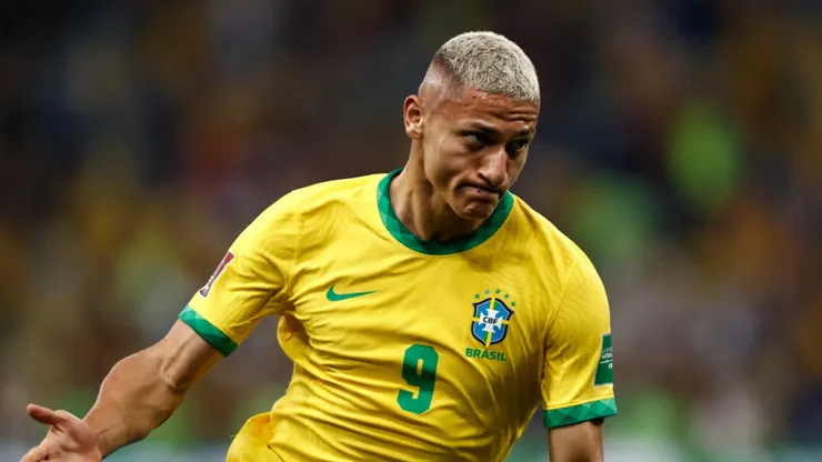 Richarlison em jogo da Seleção Brasileira. Buda Mendes/Getty Images.