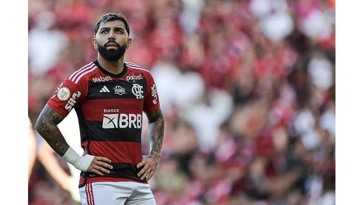 RJ - RIO DE JANEIRO - 22/07/2023 - BRASILEIRO A 2023, FLAMENGO X AMERICA - Gabigol jogador do Flamengo durante partida contra o America no estadio Maracana pelo campeonato Brasileiro A 2023. Foto: Thiago Ribeiro/AGIF