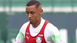 Michel, zagueiro do Palmeiras, em treinamento na Academia - Foto: Cesar Greco/Palmeiras