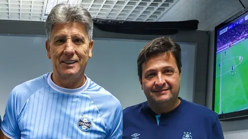 Alberto Guerra e Renato Gaúcho, presidente e treinador do Grêmio - Foto: Lucas Uebel / Grêmio FBPA