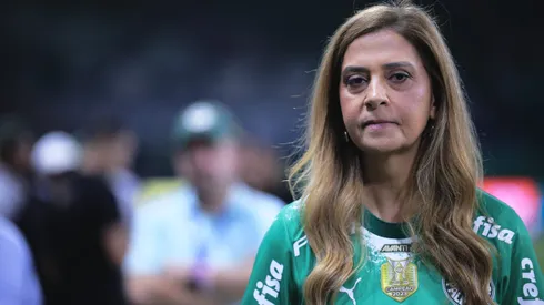 Leila Pereira, presidente do Palmeiras, durante partida contra o Vasco no estádio Arena Allianz Parque pelo Brasileirão Série A 2024. Foto: Ettore Chiereguini/AGIF