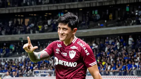 Cano comemora gol do Fluminense no Mineirão. Foto: Fernando Moreno/AGIF